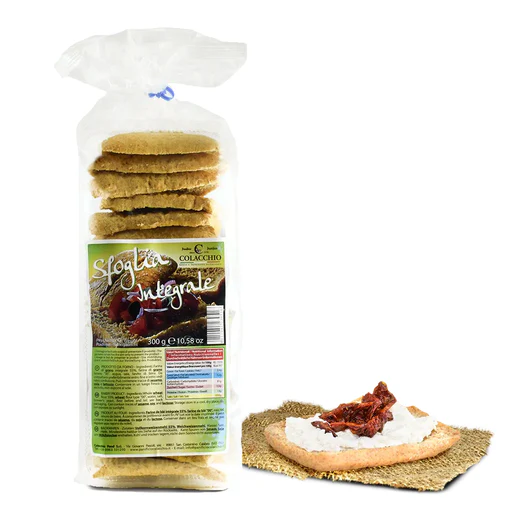 COLACCHIO Sfoglie Whole Wheat Square Shape - 300g (10.58oz)