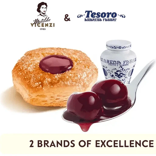 FABBRI Tesoro Puff Pastry Filled With Cherry Jam - 90g (3.17oz) - Image 2