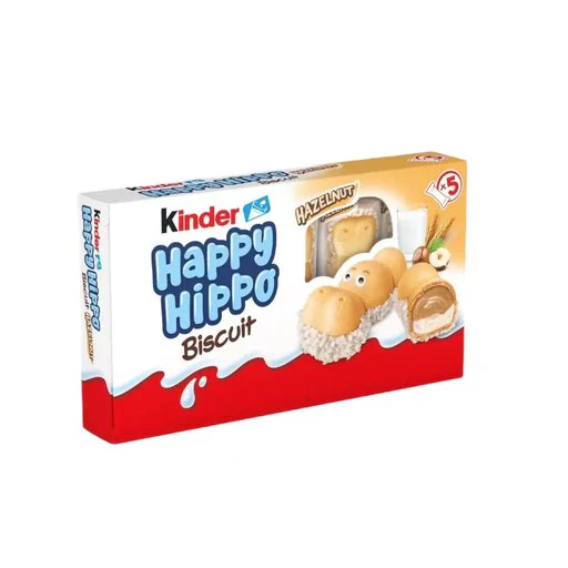 FERRERO Kinder Happy Hippo Biscuits with Hazelnut Cream - 5 count