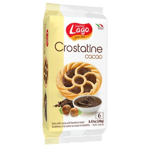LAGO Cacao Crostatine, Chocolate Tarts - 6 count