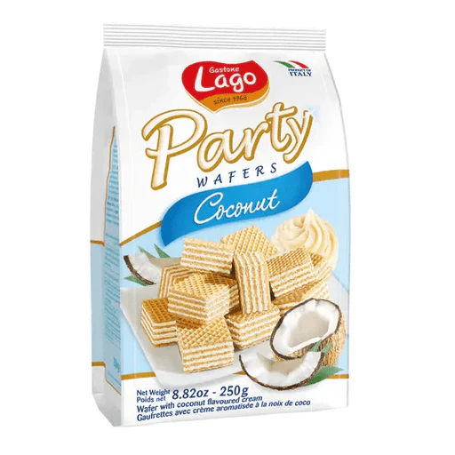 LAGO Coconut Party Wafers - 250g (8.82oz)