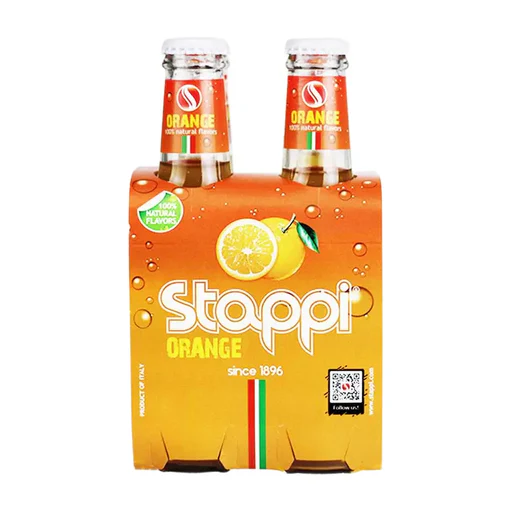STAPPI Orange Soda - 4 count - 200ml (6.8fl. oz) each