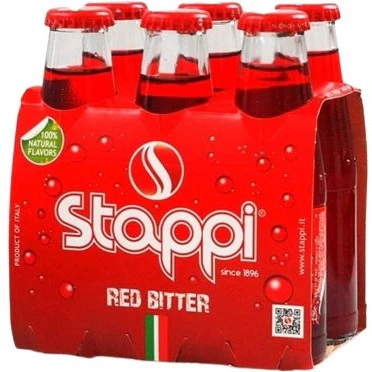 STAPPI Red Bitter Soda - 6 count - 100ml (3.4fl. oz) each